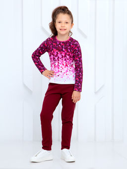 Футболка с длинным рукавом "Вега",бордовый