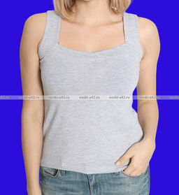Цена за 1 шт. Майки женские Miss Emma Турция широкие бретели арт. 10023 СЕРЫЕ