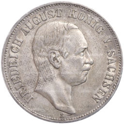 Монета 5 марок 1907 года Е Германия (Саксония)
