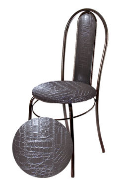 Стул "Венский" к/з тем.крокодил н.медь