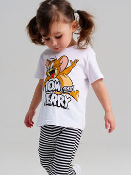 12543021 Комплект детский трикотажный для девочек: фуфайка (футболка), брюки (легинсы) - Playtoday фото 2