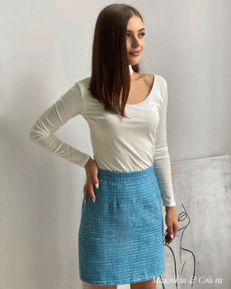 Юбка Сэйли (голубой)