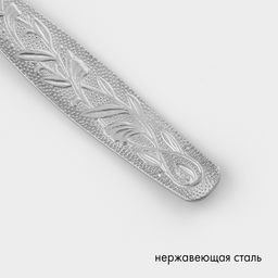 Цена за 6 шт. Ложка столовая «Уралочка», длина 19.5 см, толщина 2 мм, цвет серебряный