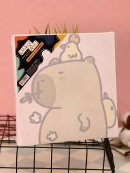 Картина по номерам на подрамнике Draw Me! Capybara and ducks, (20*20 см)