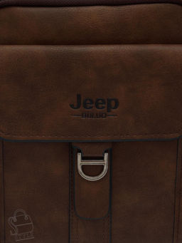 Сумка мужская 1801-2 brown  Jeep в Новосибирске