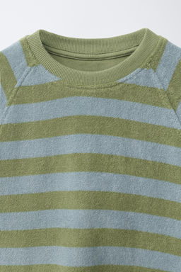 CONJUNTO CAMISETA Y BERMUDA RAYAS EFECTO TOALLA / varios