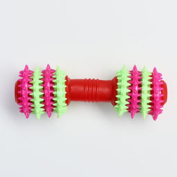 Игрушка жевательная 15,5 х 5,5 см, красная/розовая/зелёная - Пижон фото 2