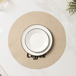 Набор салфеток сервировочных Доляна Coffee, 4 шт, d=37 см, цвет бежевый  фото 5