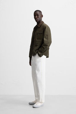 CONTRAST COLLAR JACKET WITH POCKETS - Zara фото 4