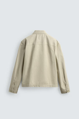 SOBRECAMISA REGULAR FIT POPEL?N / Verde claro - Zara фото 8