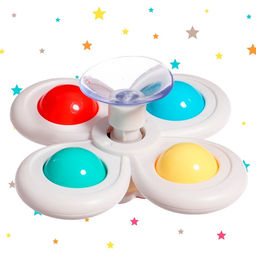 Набор спиннеров на присоске «Весёлые зверята», 3 шт.