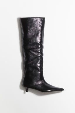 Botas de piel con tac?n kitten - H&m фото 7