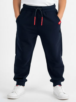 Брюки для мальчика штаны спортивные 22-0509 черный|красный