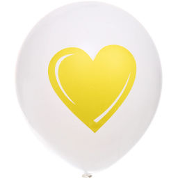 Воздушные шары 25 шт, 10"/25см "Здравствуй, Солнышко", Белый/золото