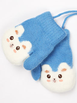 Варежки детские на шнурке Kim Lin - Соль&перец фото 4