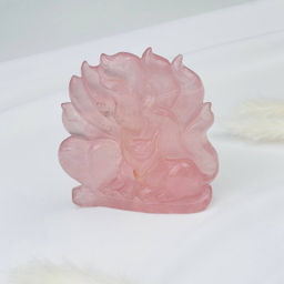 Лиса "Кицунэ" из Розового кварца