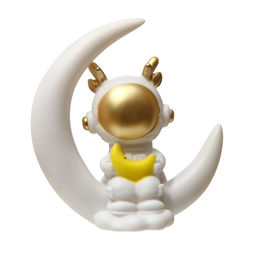 Ночник "Лосяш космонавт" LED USB белый 18х17х7см RISALUX