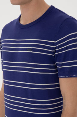 Erkek Slim Fit Bisiklet Yaka A__k Lacivert Ti__rt Sepette S_rpriz _ndirim - U.s. polo assn фото 7