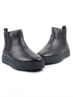 05-X30310A-7 DK. BLUE Ботинки демисезонные мужские (натуральная кожа, байка)