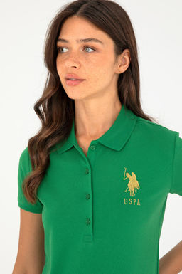 Женская зеленая базовая футболка Неожиданная скидка в корзине - U.s. polo assn фото 2