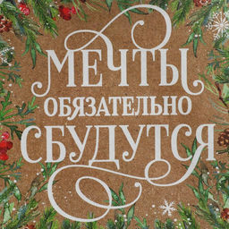 Пакет подарочный новогодний крафтовый «Пусть мечты сбудутся», S 12 х 15 х 5.5 см