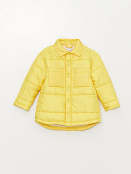 Polo Yaka Kendinden Desenli Erkek Bebek Mont