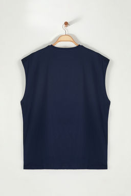 Lacivert Oversize/Genis Kesim Kolsuz Chicago Bask? Buyuk Beden Atlet TMNSS25CV00001 - Trendyolmilla фото 11