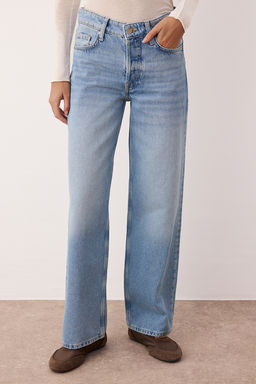 Mavi Yuksek Bel Straight Jeans TWOAW26JE00192 - Trendyolmilla фото 3