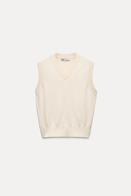 PLAIN KNIT VEST - Zara фото 2