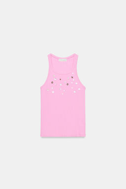 TOP RIB BOTONES / Rosa - Zara фото 2