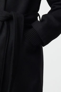 Siyah Aksesuar Detayl? Vatkal? Oversize Kusakl? Yunlu Kaban TWOAW25KB00033
