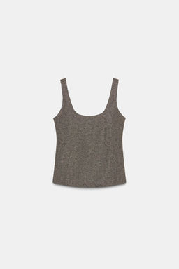 METALLIC THREAD STRAPPY TOP - Zara фото 6