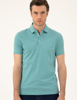 Mint Melanj Slim Fit Polo Yaka Merserize T-shirt