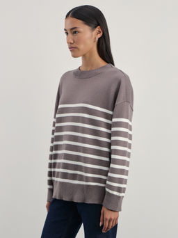 Джемпер в полоску из вискозы / Zarina  фото 4