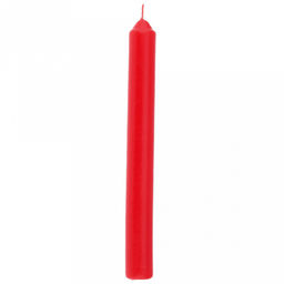 Свеча "Столовая-6" д2,2см, h21см, парафин, красный, время горения 6 часов, 56гр (Россия)