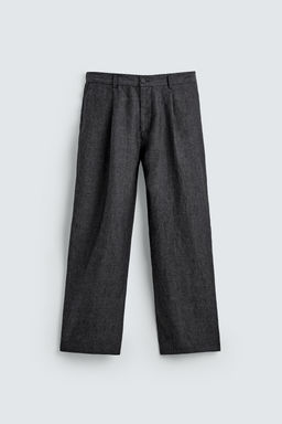 100% LINEN SUIT TROUSERS - Zara фото 5