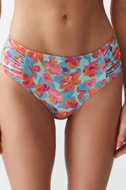 TRENDYOLMILLA Cicek Desenli Drapeli Yuksek Bel Hipster Bikini Alt? TBESS24BA00131  фото 4