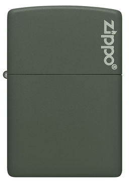 Зажигалка ZIPPO Логотип с зеленым матовым покрытием | Logo Green Matte 221ZL  фото 2