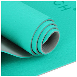 Коврик для йоги Sangh, нескользящий, 183×61×0.6 см, цвет мятный/серый