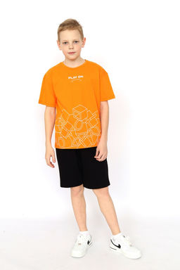 CRB wear/ CSJB 90248-29-404 Комплект для мальчика (футболка, шорты),оранжевый/Ex.Cherubino