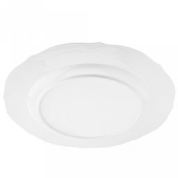 "Совершенство" Блюдо круглое фарфоровое д325мм h24мм, белый, рельефный декор, волнистый край (Китай)