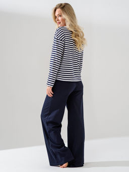 Пижама костюм(лонгслив-тельняшка+брюки) 100% хлопок - Оптима фото 5