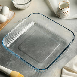 Форма для запекания Paşabahçe Borcam, 3.2 л, 28×28×6 см, с ручками, жаропрочное стекло, прозрачная