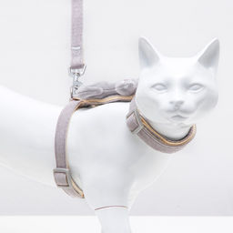 Комплект амуниции с игрушкой, M, поводок 120 х 1,5 см, серый - Пижон фото 3