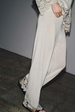 GUIPURE COMBINED TROUSERS - Zara фото 12