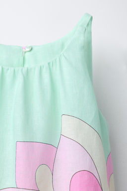 VESTIDO ESTAMPADO FLOR / Azul / Verde - Zara фото 3