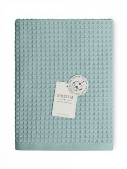 Полотенце для тела 70x140 голубой вафельное полотно