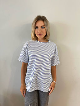 K11717 Футболка OVER SIZE (плотный хлопок) ТМ_СИНИЙ