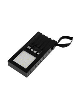 Внешний портативный аккумулятор 10000 мАч, 10 W, 2USB, Type-C, фонарик, солнечная панель, чёрный - Simaland фото 8