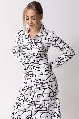 Платье Golden Valley 44085 бело-черный фото 3